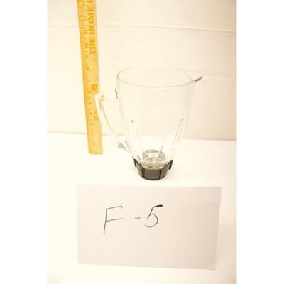 Replacement Glass Blender Pitcher Jar with Blade and Base Cap Clear 5 Cup 1.25L - Thumbnail 4
