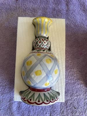 Joyful Collection Hand Painted Ceramic Candle Holder with Box – Made in China - Thumbnail 6