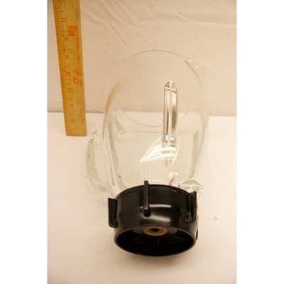 Replacement Glass Blender Pitcher Jar with Blade and Base Cap Clear 5 Cup 1.25L - Thumbnail 2