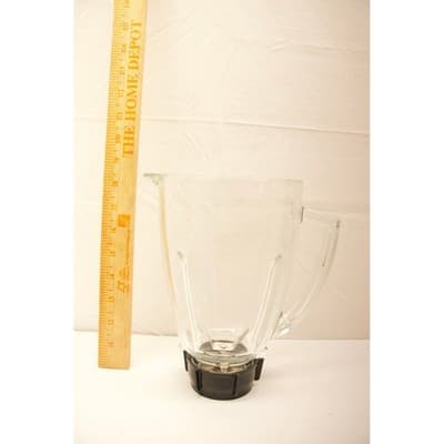 Replacement Glass Blender Pitcher Jar with Blade and Base Cap Clear 5 Cup 1.25L - Thumbnail 3