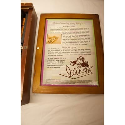 Monopoly Parker Brothers Wood Box Edition Board Game Wooden Houses Metal Tokens - Thumbnail 9