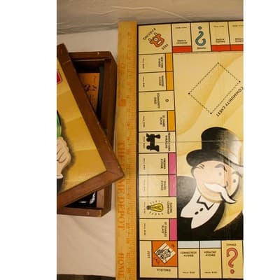 Monopoly Parker Brothers Wood Box Edition Board Game Wooden Houses Metal Tokens - Thumbnail 7