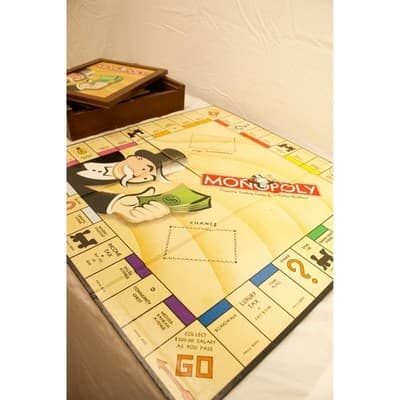 Monopoly Parker Brothers Wood Box Edition Board Game Wooden Houses Metal Tokens - Thumbnail 3