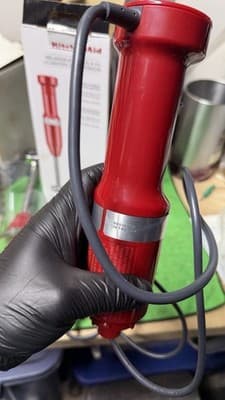 KitchenAid Immersion Hand Blender Red Variable Speed w/ Cup & Box - Thumbnail 7