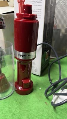 KitchenAid Immersion Hand Blender Red Variable Speed w/ Cup & Box - Thumbnail 3