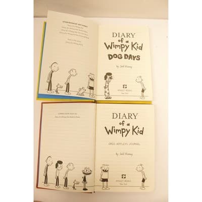 Diary of a Wimpy Kid Books 1 & 4 Dog Days Jeff Kinney Hardcover Set F-5 - Thumbnail 7
