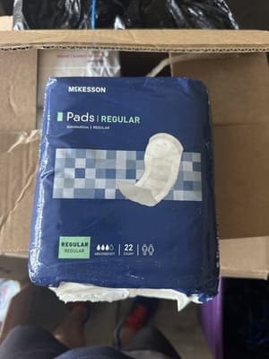 McKesson Pads Regular Incontinence 22 Count Absorbency Disposable