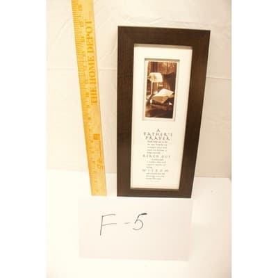 Imagine Design A Father's Prayer Roy Lessin Framed Wall Art 5314 Brown 13.5x6 - Thumbnail 5