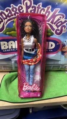Barbie Fashion Doll Brunette Braided Hair Outfit Mattel New In Case