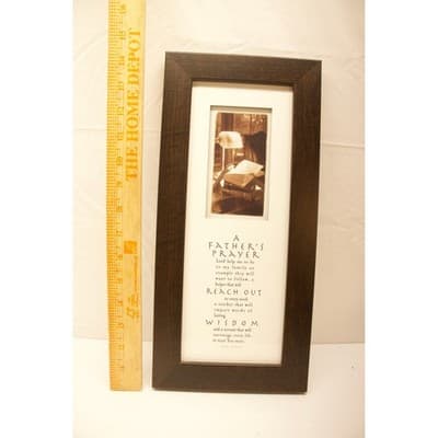 Imagine Design A Father's Prayer Roy Lessin Framed Wall Art 5314 Brown 13.5x6