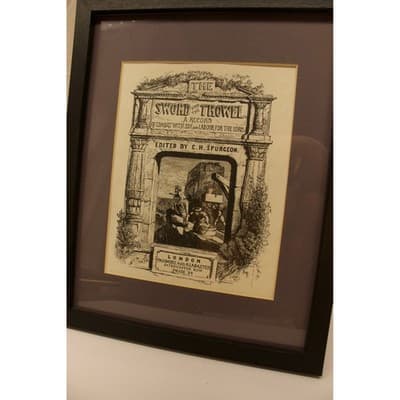 The Sword and the Trowel C.H. Spurgeon Framed Print Religious Art 12x15 F-5 - Thumbnail 3