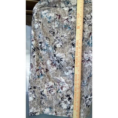 BCBGMAXAZRIA Floral Lace Pencil Skirt Champagne Teal Burgundy Size 2 - Thumbnail 6