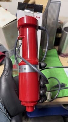 KitchenAid Immersion Hand Blender Red Variable Speed w/ Cup & Box - Thumbnail 6
