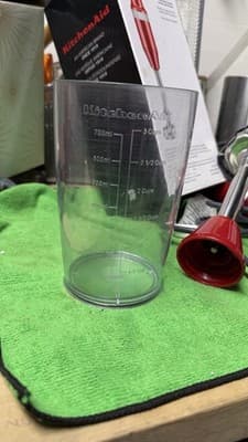 KitchenAid Immersion Hand Blender Red Variable Speed w/ Cup & Box - Thumbnail 11