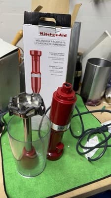 KitchenAid Immersion Hand Blender Red Variable Speed w/ Cup & Box - Thumbnail 2