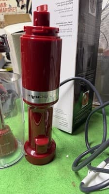 KitchenAid Immersion Hand Blender Red Variable Speed w/ Cup & Box - Thumbnail 4