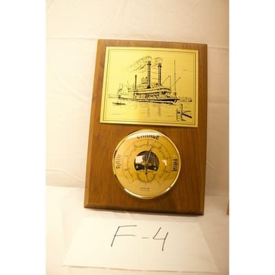 Vintage Highline West Steamboat J.M. White Barometer Thermometer Wood Plaque - Thumbnail 4