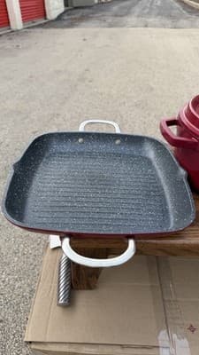 Red Dutch Oven Casserole Pot w Lid + Square Roaster Pan Cookware Set - Thumbnail 9