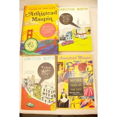 Armistead Maupin Tales of the City 4 Book Lot Michael Tolliver Lives Hardcover