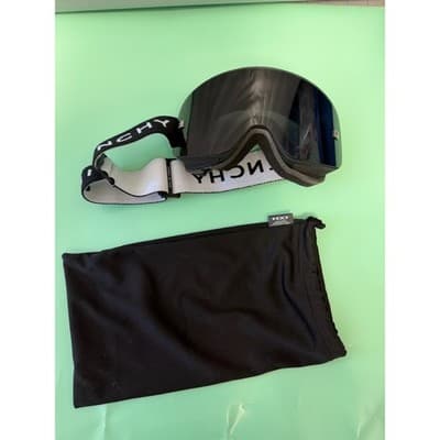 Givenchy GV40042U Black Shield Ski Goggles Silver 4G Logo Branded Strap - Thumbnail 8