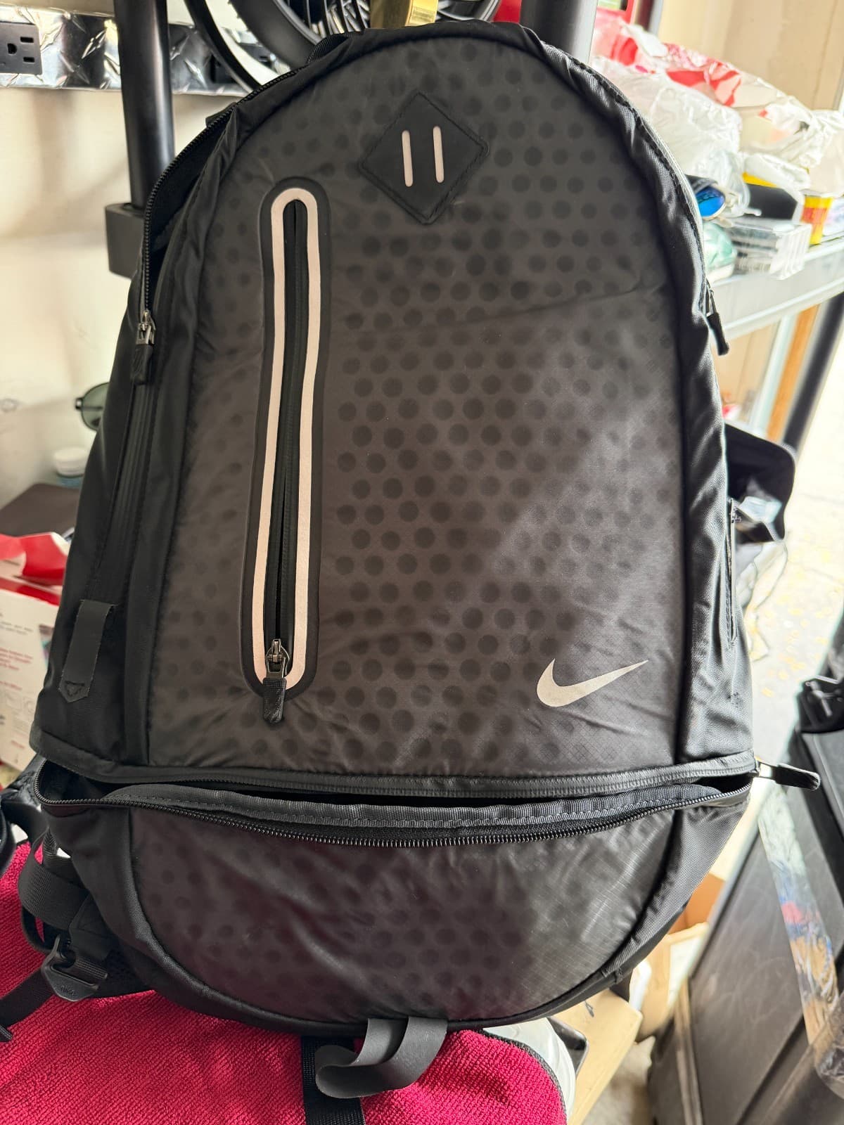 Nike Black Reflective Dotted Backpack – Athletic Gym Laptop Bag - Thumbnail 2