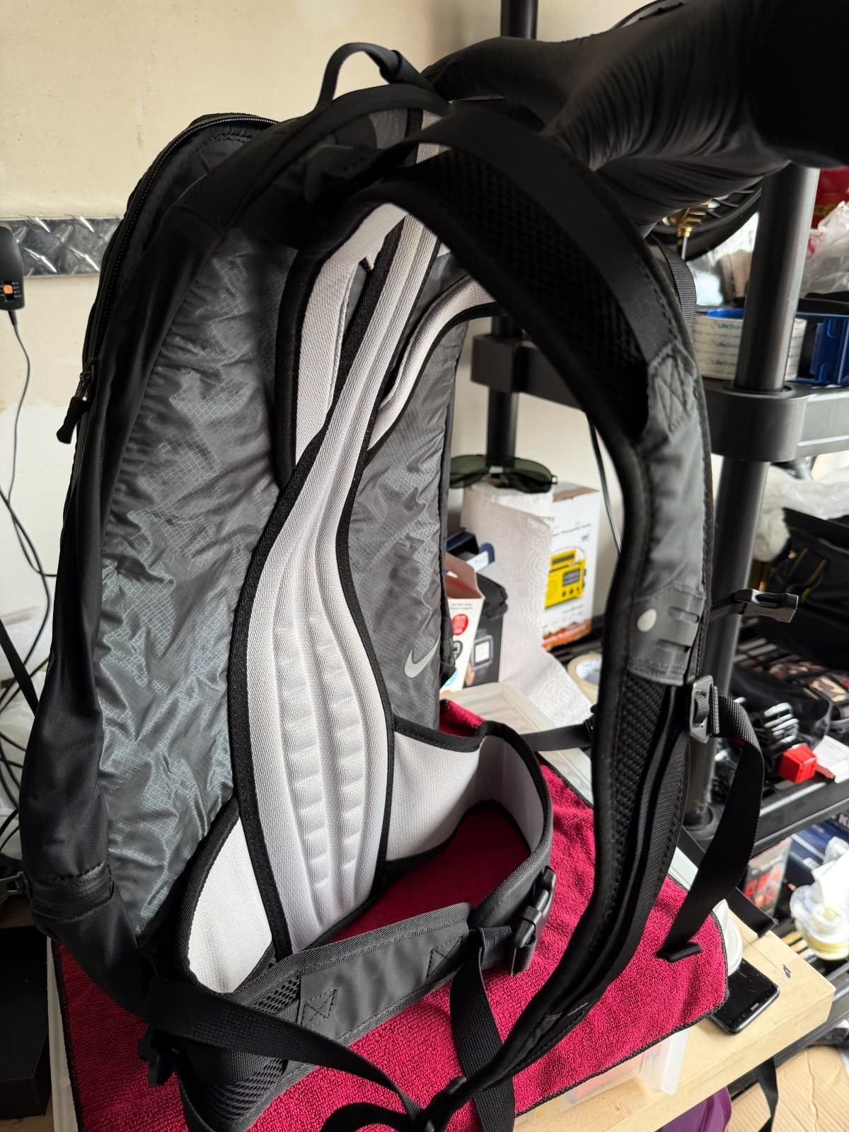 Nike Black Reflective Dotted Backpack – Athletic Gym Laptop Bag - Thumbnail 5