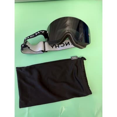 Givenchy GV40042U Black Shield Ski Goggles Silver 4G Logo Branded Strap - Thumbnail 9