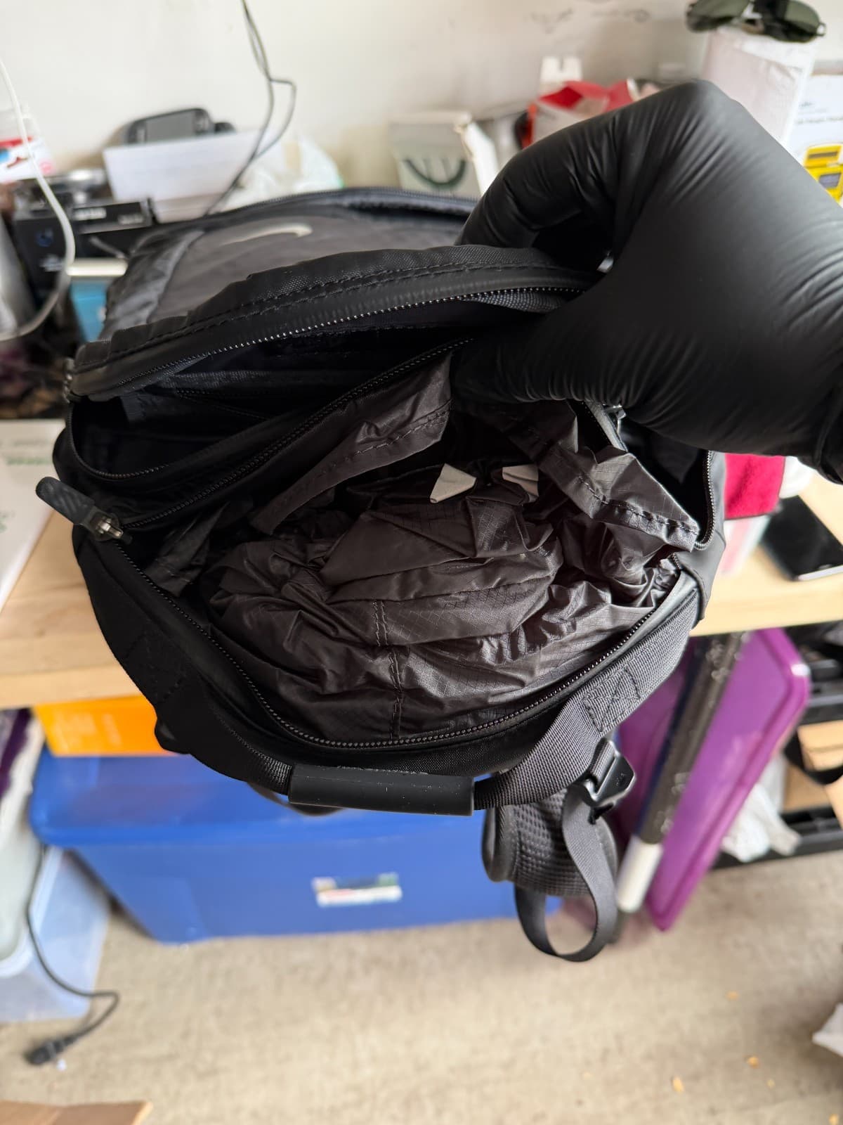 Nike Black Reflective Dotted Backpack – Athletic Gym Laptop Bag - Thumbnail 8
