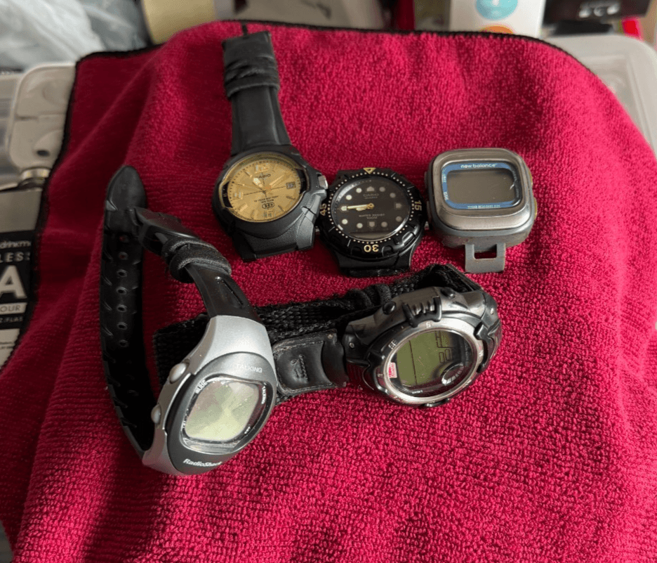 Lot of 5 Wristwatches – Casio, Coleman, RadioShack, New Balance – Untested/For P