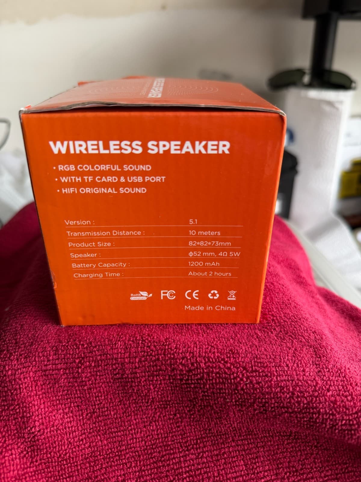 Wireless Speaker 225 – RGB Light, 360° Sound, Bluetooth, New in Box - Thumbnail 3