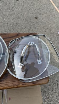 Simply Ming Glass Lid Lot 4 Pc Round & Square Replacement Lids - Thumbnail 5