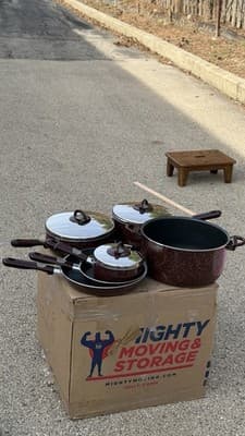 T-fal Armal Cookware Set Pots Pans Lids Burgundy