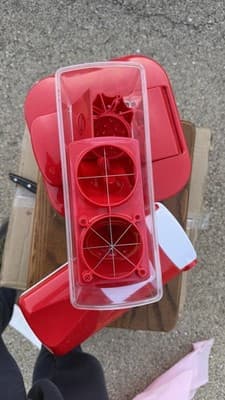 Red Kitchen Chopper Slicer Dicer Container Set Food Prep Storage Lot - Thumbnail 10