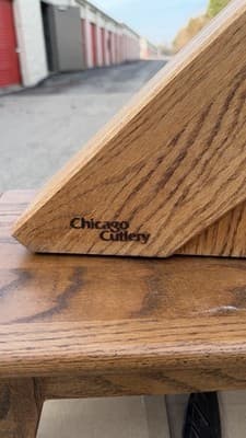 Chicago Cutlery Knife Block Set Wood Handles Chef Utility Paring Steel - Thumbnail 4