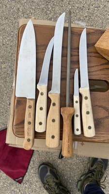 Chicago Cutlery Knife Block Set Wood Handles Chef Utility Paring Steel - Thumbnail 10