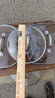 Simply Ming Glass Lid Lot 4 Pc Round & Square Replacement Lids - Thumbnail 13