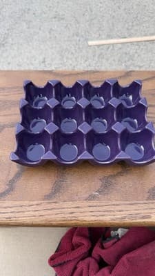Rachael Ray Purple Stoneware Egg Tray Holder 12 Slot Kitchen Organizer - Thumbnail 4