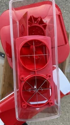 Red Kitchen Chopper Slicer Dicer Container Set Food Prep Storage Lot - Thumbnail 11
