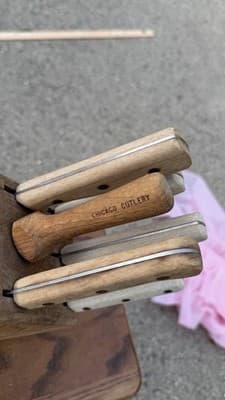 Chicago Cutlery Knife Block Set Wood Handles Chef Utility Paring Steel - Thumbnail 6