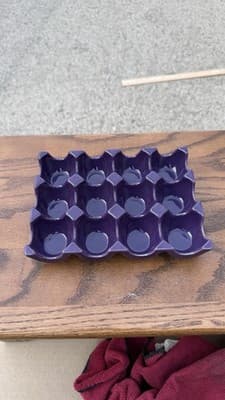 Rachael Ray Purple Stoneware Egg Tray Holder 12 Slot Kitchen Organizer