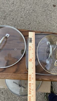Simply Ming Glass Lid Lot 4 Pc Round & Square Replacement Lids - Thumbnail 11