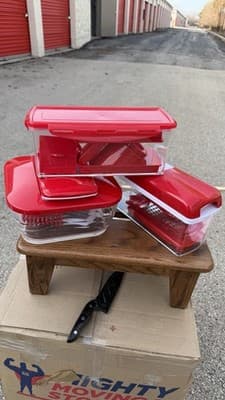 Red Kitchen Chopper Slicer Dicer Container Set Food Prep Storage Lot - Thumbnail 15