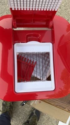 Red Kitchen Chopper Slicer Dicer Container Set Food Prep Storage Lot - Thumbnail 4
