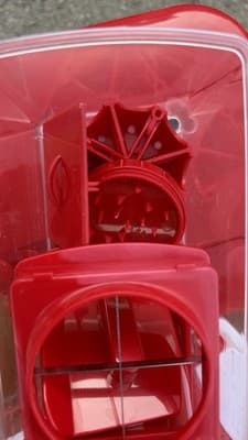 Red Kitchen Chopper Slicer Dicer Container Set Food Prep Storage Lot - Thumbnail 12