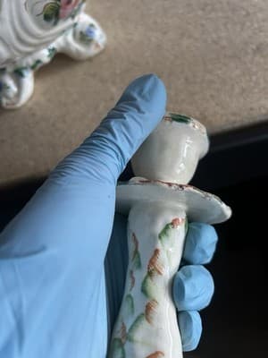 Paul’s Italy Hand Painted Ceramic Set Vase & Candle Holders #4694 - Thumbnail 5