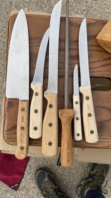 Chicago Cutlery Knife Block Set Wood Handles Chef Utility Paring Steel - Thumbnail 11
