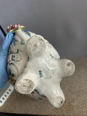 Paul’s Italy Hand Painted Ceramic Set Vase & Candle Holders #4694 - Thumbnail 6