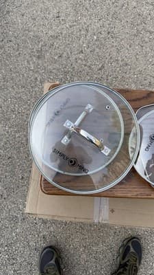Simply Ming Glass Lid Lot 4 Pc Round & Square Replacement Lids - Thumbnail 3