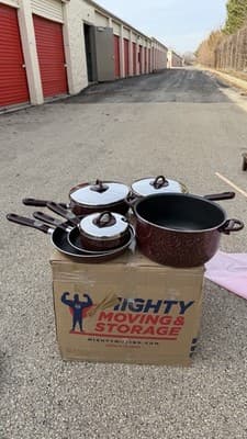 T-fal Armal Cookware Set Pots Pans Lids Burgundy - Thumbnail 2