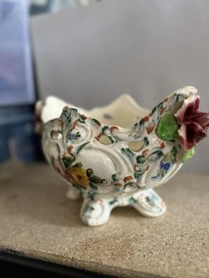 Paul’s Italy Hand Painted Ceramic Set Vase & Candle Holders #4694 - Thumbnail 7